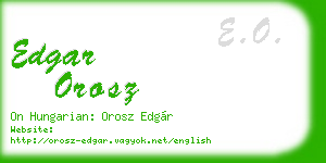 edgar orosz business card