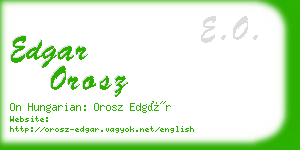 edgar orosz business card